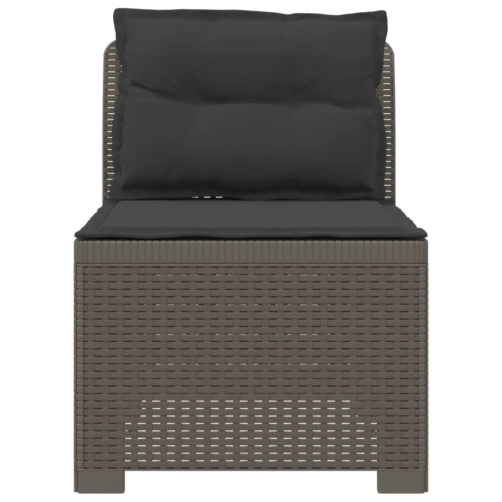 Divano da esterno-Divano da Giardino a 1 Posto con Cuscini Aspetto Rattan PP 312237