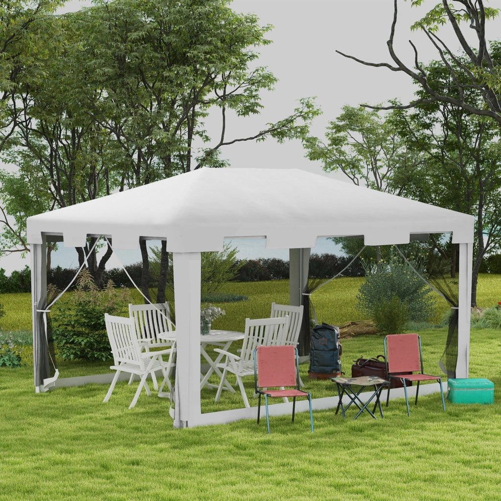 Tenda da giardino ¨C zephmum ¨C bianco e nero 4x3 m