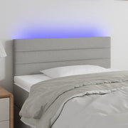 Testiera-Testata Decorativa Grigio Chiaro a LED 80x5x78/88 cm in Tessuto 437545