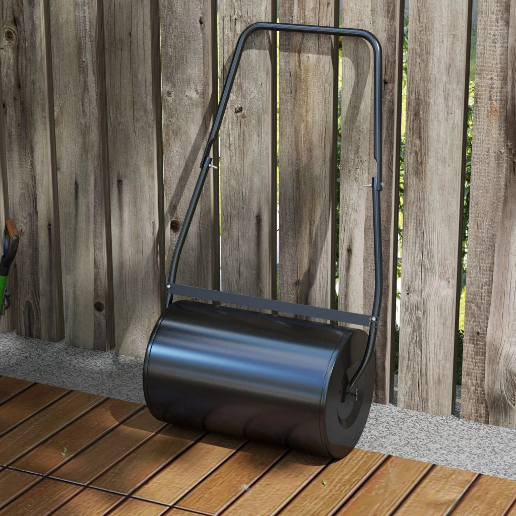Rullo da giardino riempibile ¨C Minimal ¨C nero 60x32x105 cm
