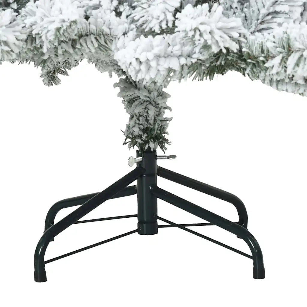 Albero di Natale Artificiale Snodato Foderato di Neve Bianco 42019327