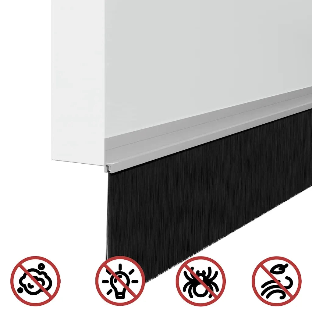 Spazzole per porte autoadesive 12 pz Argento 100 cm CFW6360124
