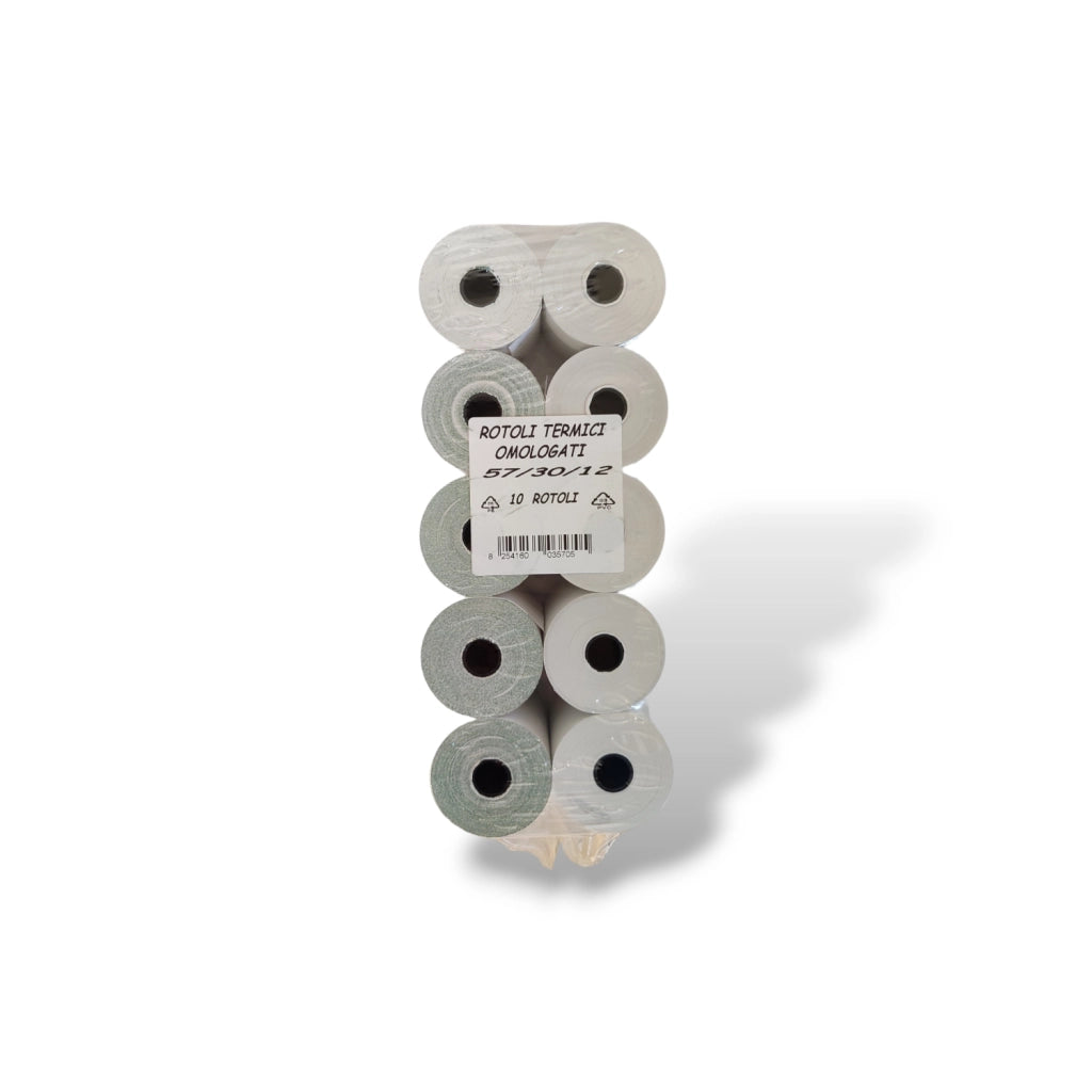 10 ROTOLI TERMICI OMOLOGATI 57 MM