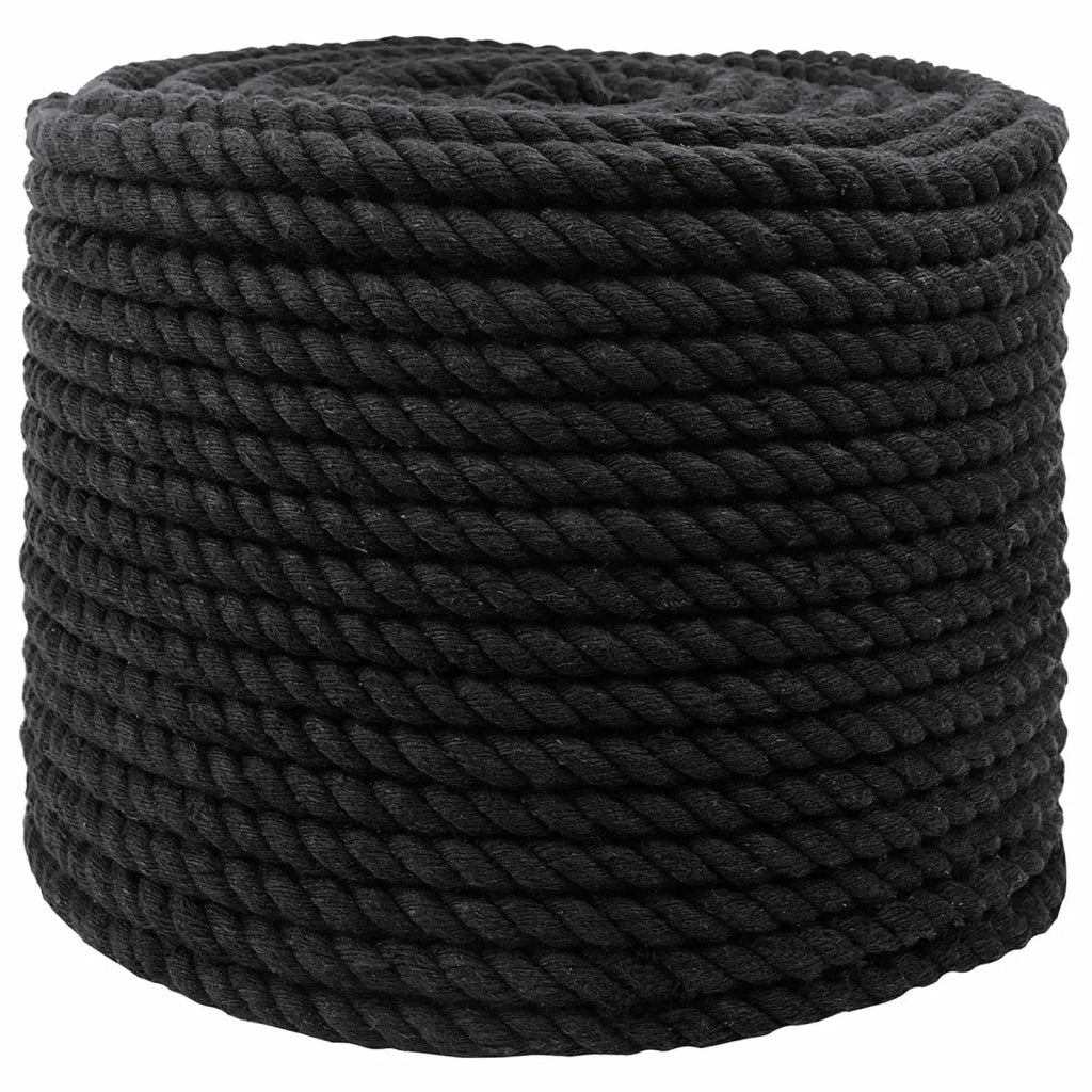 Corda | Fune Nero 1,4 x 1,4 x 5000 cm Cotone