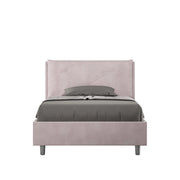 BS COM Letto una piazza e mezza contenitore imbottito 110x190 microfibra glicine