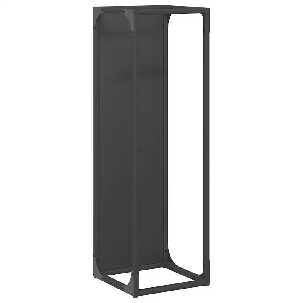 Rastrelliera per Legna da Ardere Nera 25x25x80 cm 864263