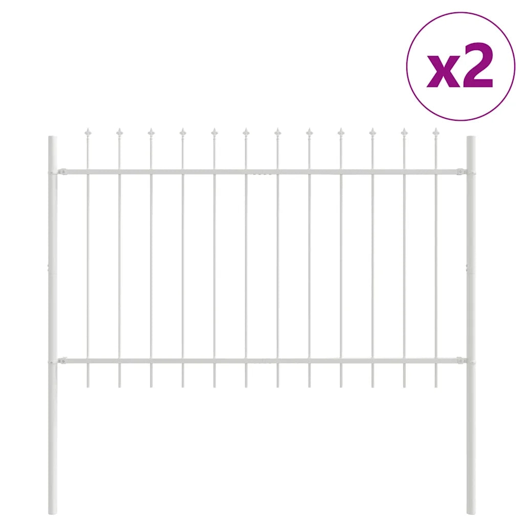 Recinzione per Giardino 2 pcs Bianco 3,4 x 1 m 3334040