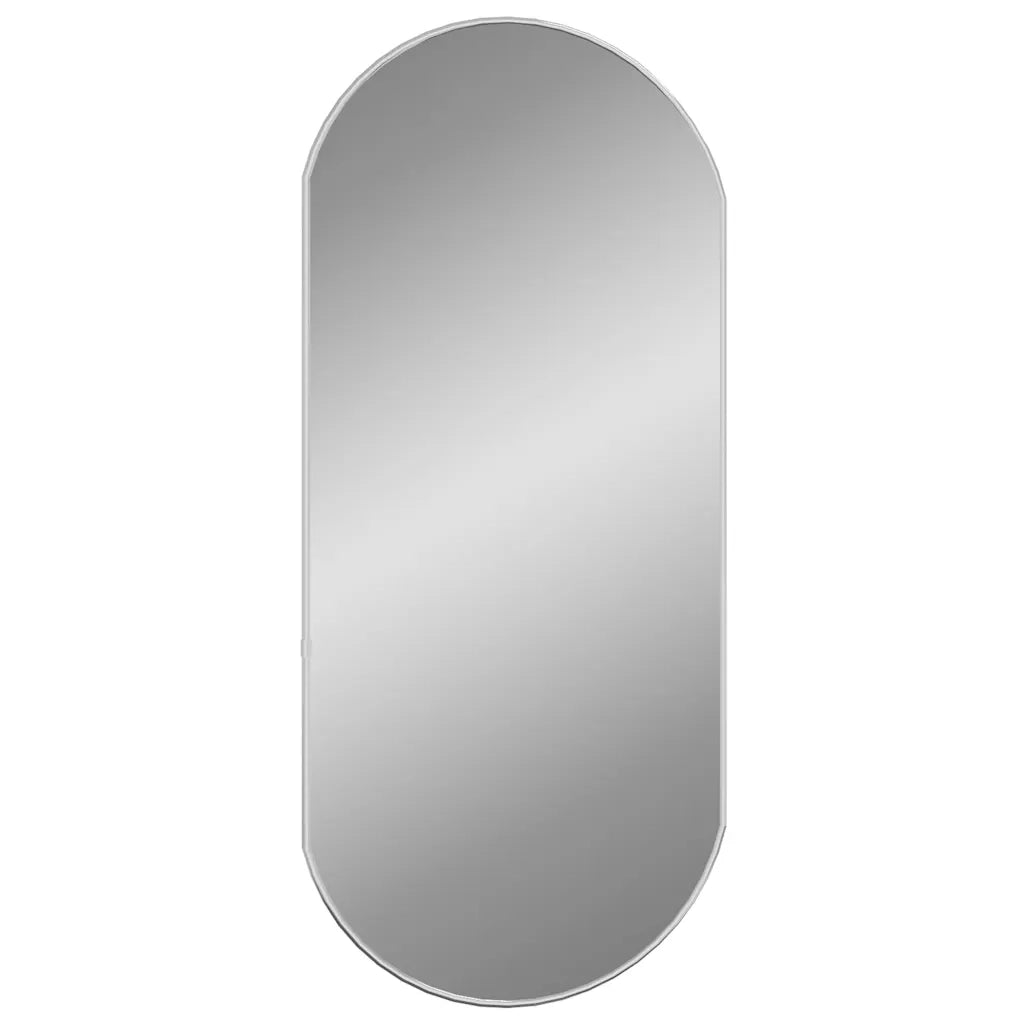 Specchio da Parete | Specchio decorativo Argento 80x35 cm Ovale