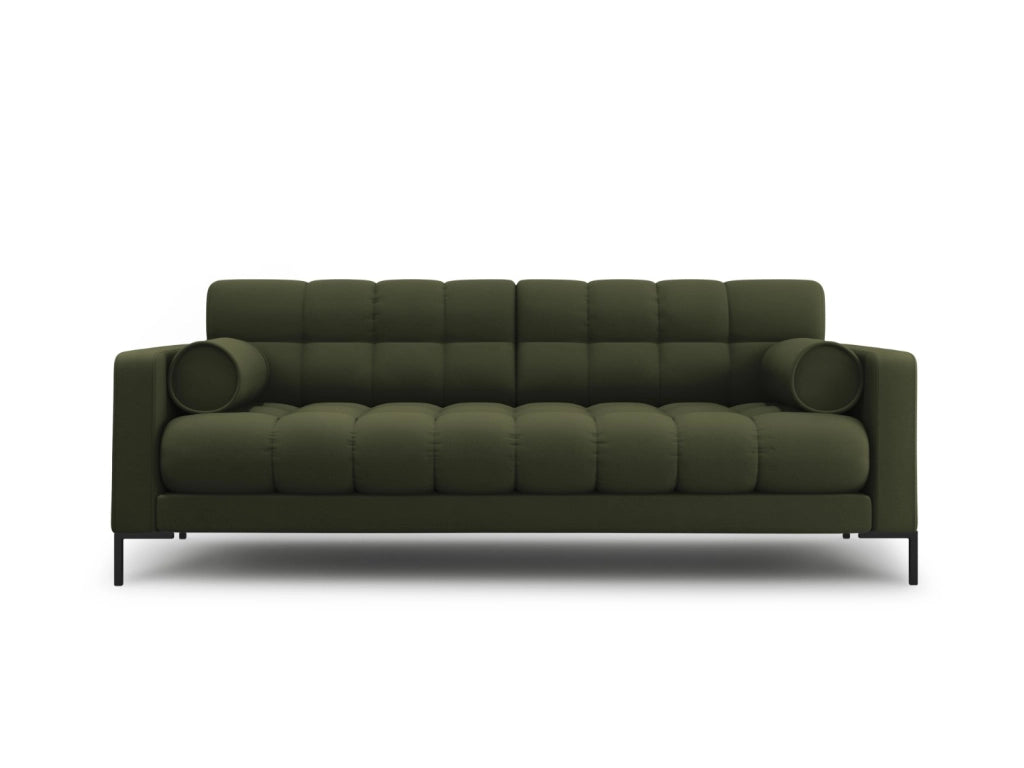 Cosmopolitan Design - Divano "Bali" 4 posti in tessuto strutturato verde 