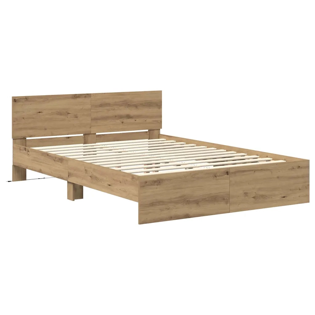 Struttura del letto Rovere artigianale 140 x 190 cm 3403572