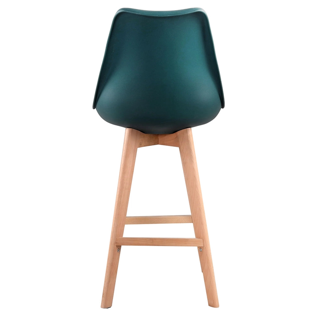 Set di 2 sgabelli scandinavi SVEN blu con cuscino