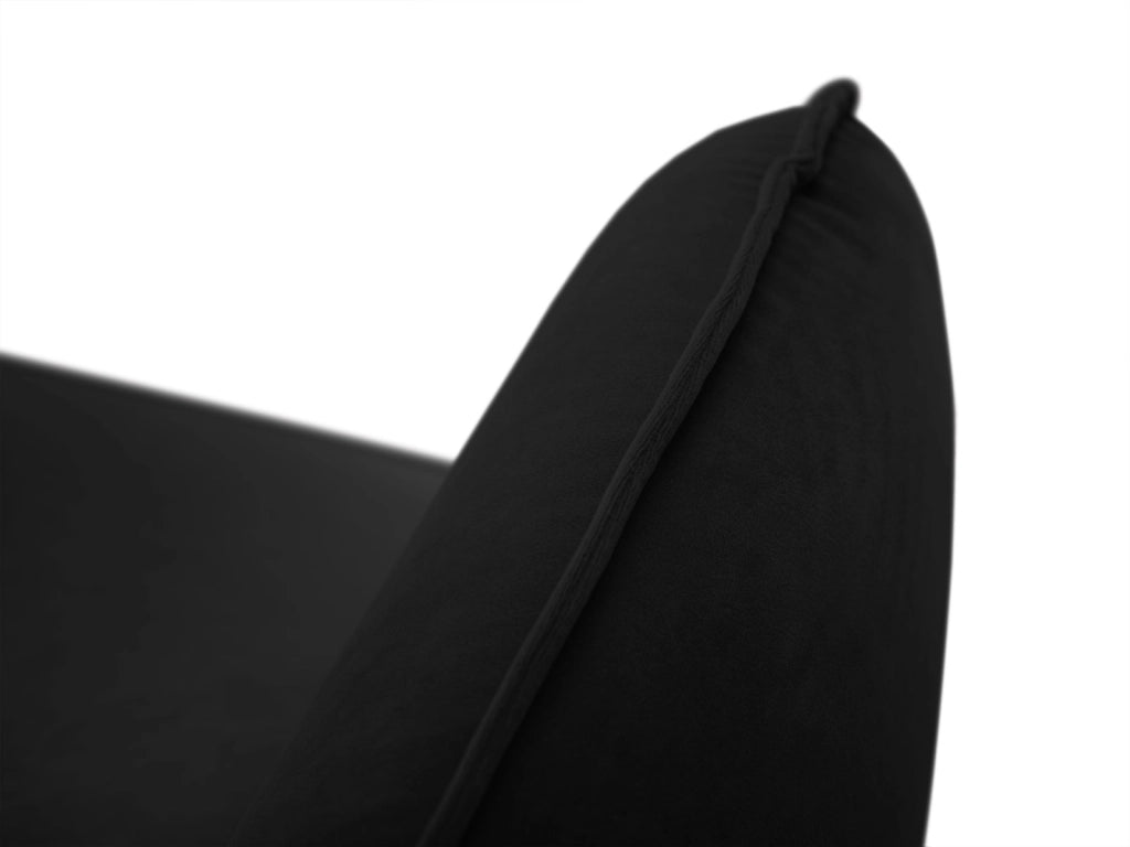 Cosmopolitan Design - Divano "Vienna" 3 posti in velluto nero 