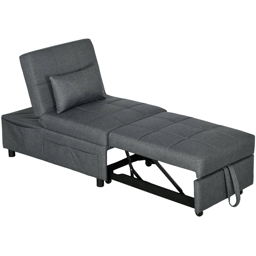 Divano letto imbottito ¨C Zephmum ¨C Grigio