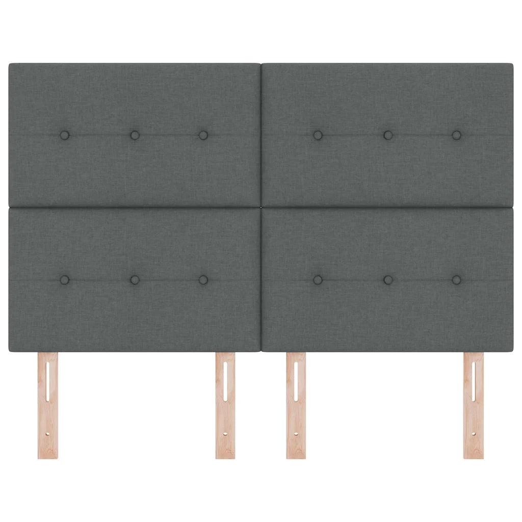 Testiera LED con strisce LED Grigio scuro 144 cm Tessuto 3338424