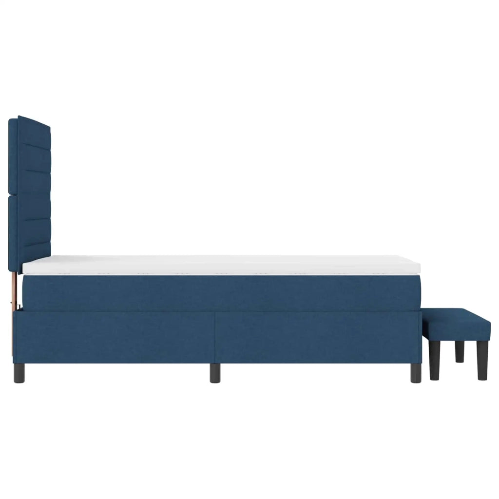 Letto a molle con testiera Blu 90 x 190 cm Tessuto 3343959