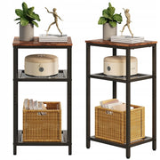 Tavolino da caffè ausiliario retrò vintage loft marrone