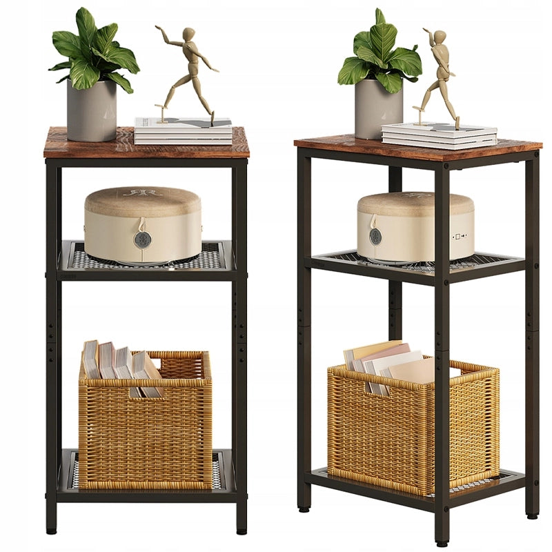 Tavolino da caffè ausiliario retrò vintage loft marrone