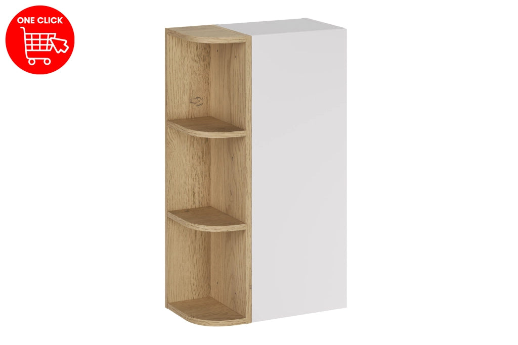 Set mobili bagno con półsłupkiem e regałem Aster White 45 cm