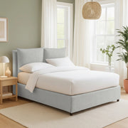 Penrith, Letto Singolo Sfoderabile Made in Italy, Grigio Chiaro