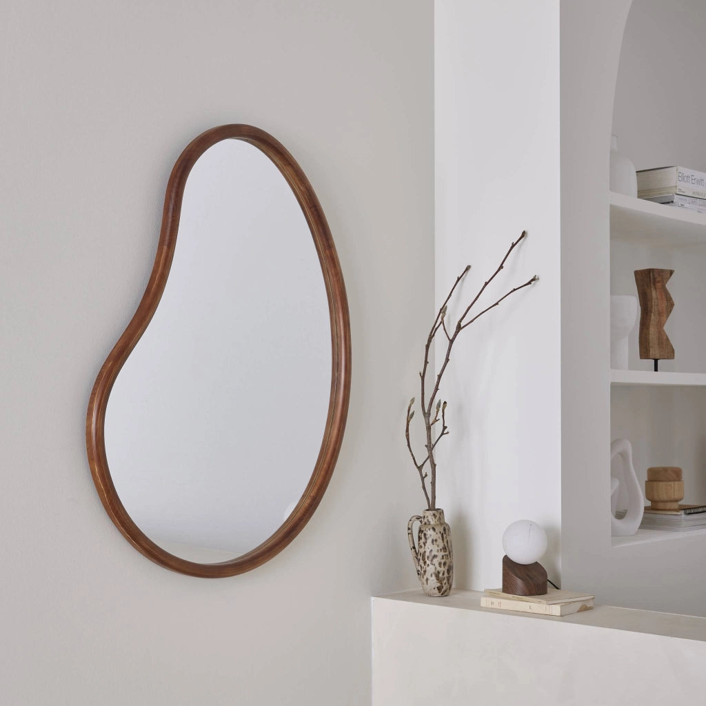 Specchio in legno di abete, 95cm, marrone
