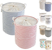 Asciugamano pieghevole con cordino - impermeabile - 2 pezzi - cotone/lino - 45 cm