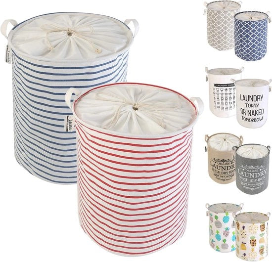 Asciugamano pieghevole con cordino - impermeabile - 2 pezzi - cotone/lino - 45 cm
