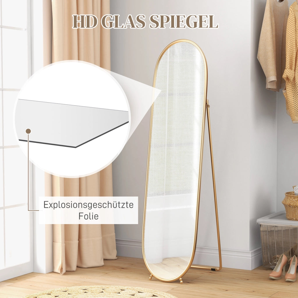 Specchio ovale freestanding ¨C Minimal ¨C 40x160cm colore oro