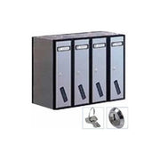 Silmec 31-504 SC5V Casellario Postale Verticale 4 Posti in Alluminio Anodizzato con Serratura a Cilindro 2 Chiavi colore Silver