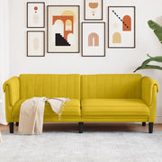 Divano a 3 Posti-Sofa 3 Posti Giallo in Velluto