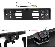 PORTATARGA CON TELECAMERA RETROMARCIA RETROCAMERA 4 LED AUTO VISIONE NOTTURNA