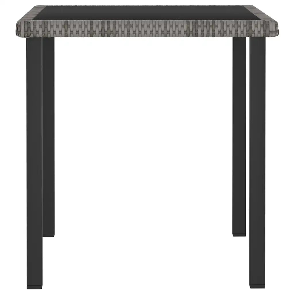 Tavolo da Pranzo da Giardino | Tavolino da esterno Grigio 70x70x73 cm in Polyrattan