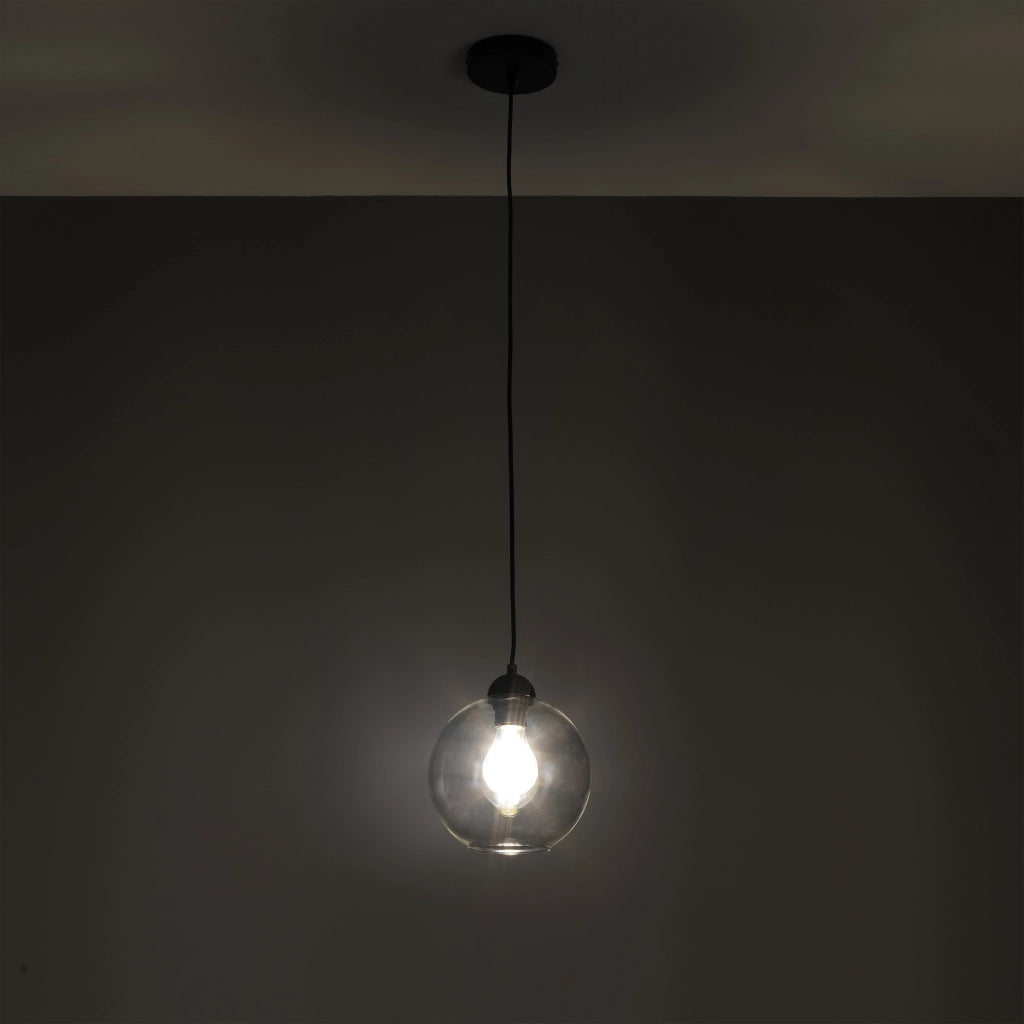 Lampadario in vetro trasparente cm. Ø20
