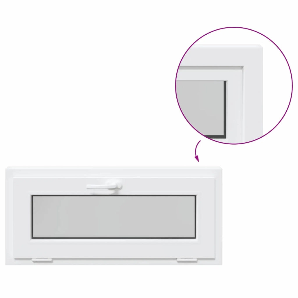 Finestra per Soffitta RISOR 90 x 40 cm PVC e Vetro Bianco 42047265