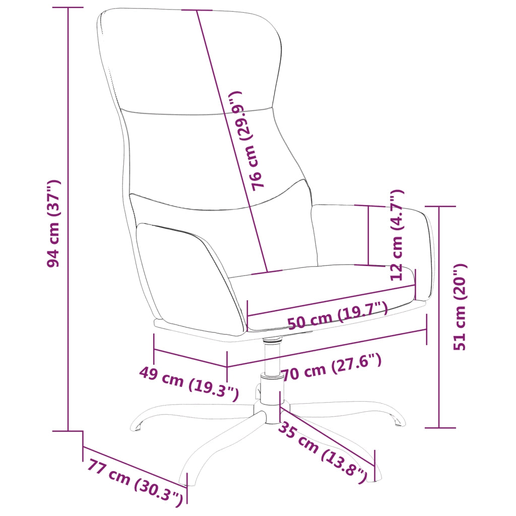 Sedia Relax Grigio Chiaro in Tessuto 341091