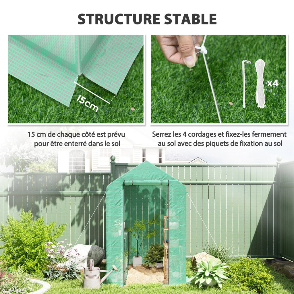 Serra da giardino 2 livelli ¨C Minimal ¨C 186x120x190cm verde