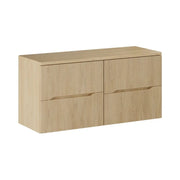 Set da bagno sospeso NATURA 120cm: mobili sotto lavabo 60cm + piano per lavabo