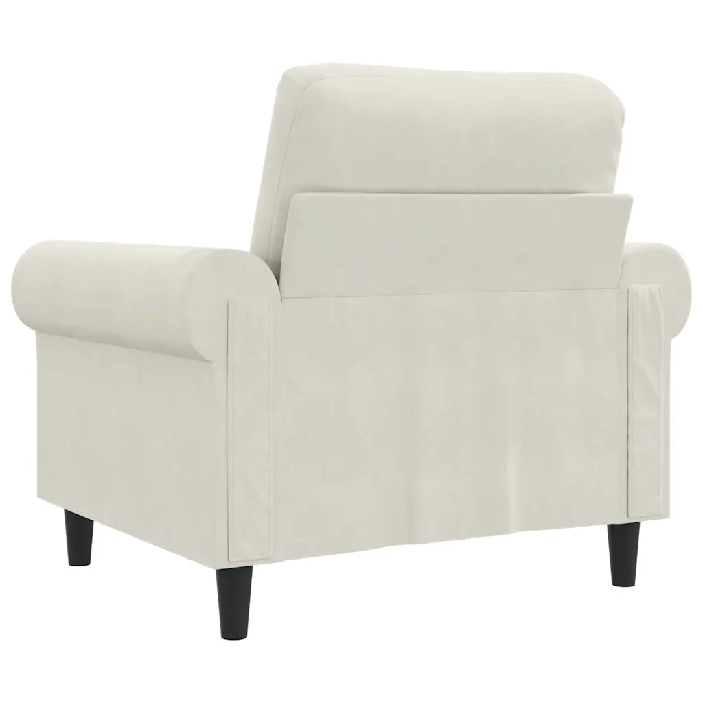 Poltrona Crema 60 cm Velluto 359517