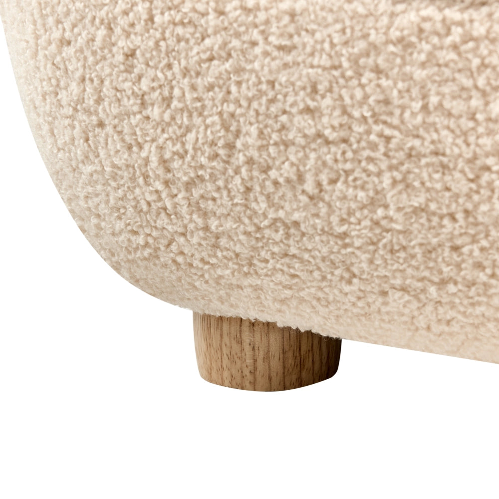 Poltrona per bambini con gambe in legno beige cemeretta
