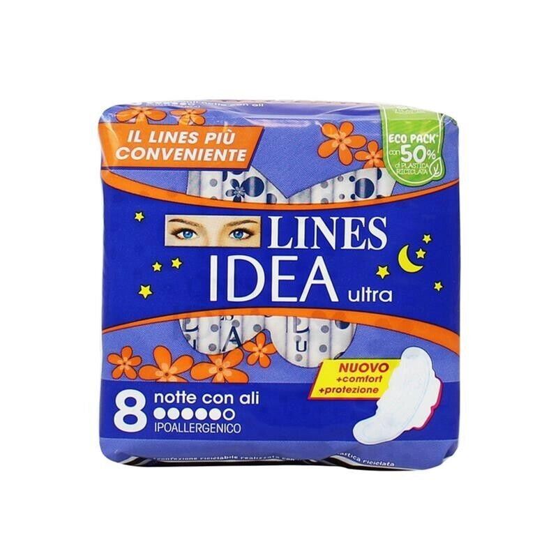 LINES IDEA ULTRA NOTTE ASSORBENTI CON ALI 8 PZ