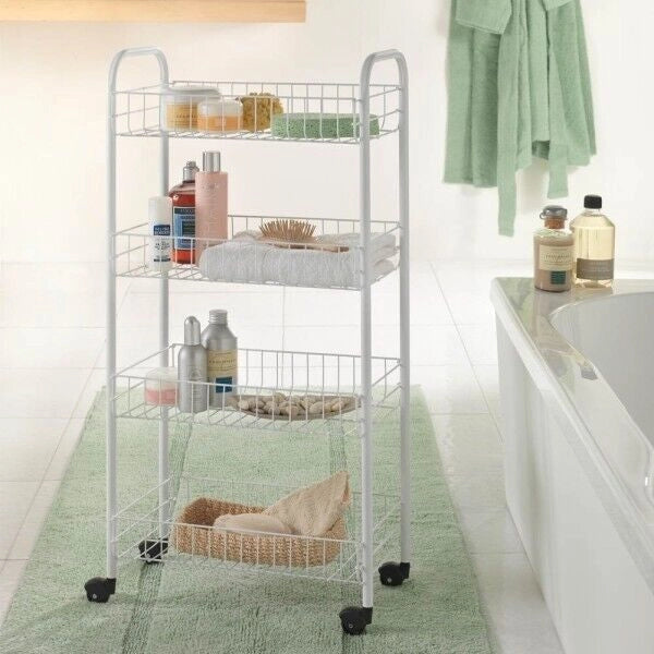 CARRELLO PORTAOGGETTI 4 RIPIANI CON RUOTE ART.52532