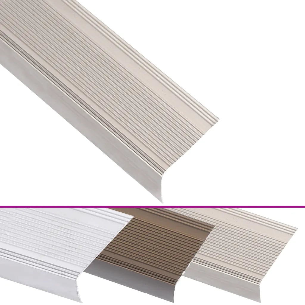 Profili a L per Gradini 5 pz in Alluminio 100 cm Champagne CFW5849700