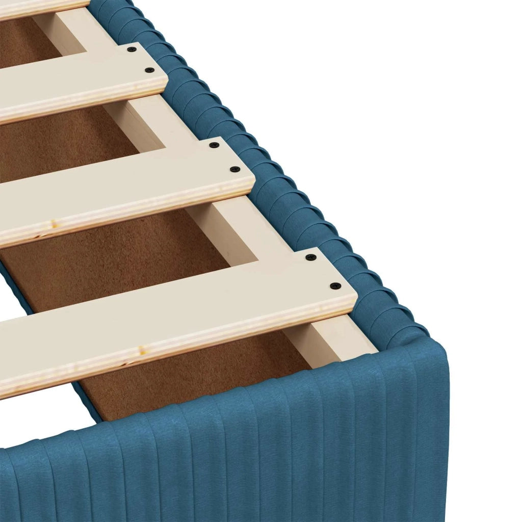 Letto box spring con materasso Blu Scuro 200 x 200 cm Velluto 3451749