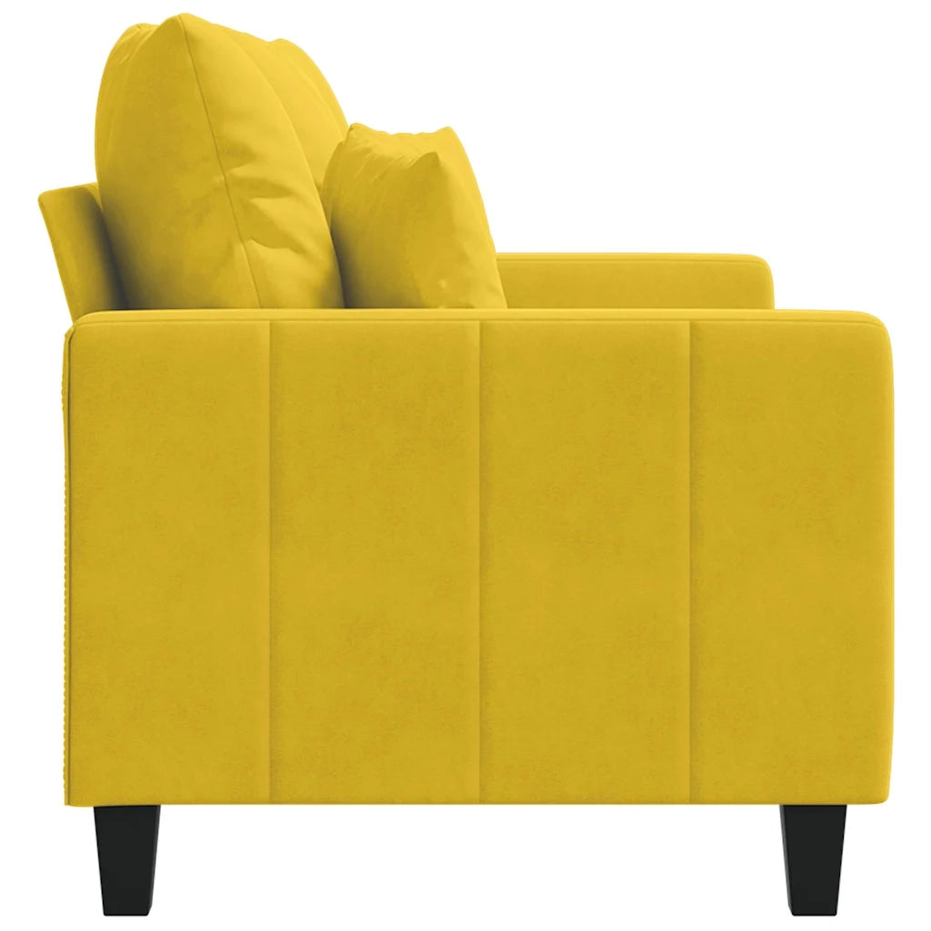 Divano a 2 Posti-Sofa 2 Posti giallo 120 cm in Velluto 145970