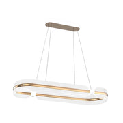 Lampada a sospensione Sopla Italux oro/bianco LED 56W