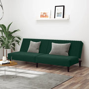 Divano Letto a 2 Posti-Sofa Letto 2 Posti-Daybed Verde Scuro in Velluto 651298