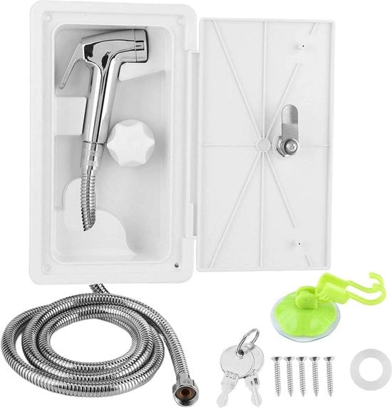 Cabina doccia per RV con termostato e kit per caravan da barca.