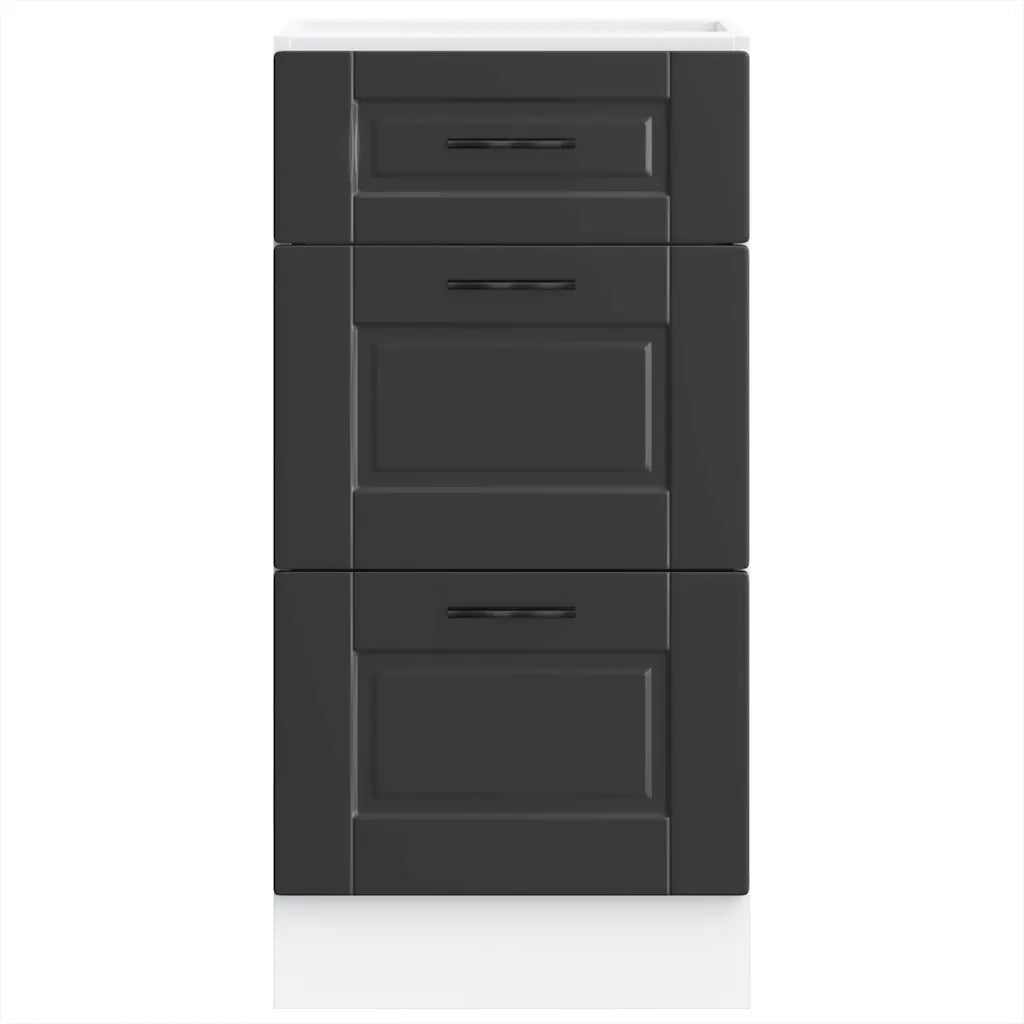Mobiletto da cucina "Porto" nero in legno ingegnerizzato 854221