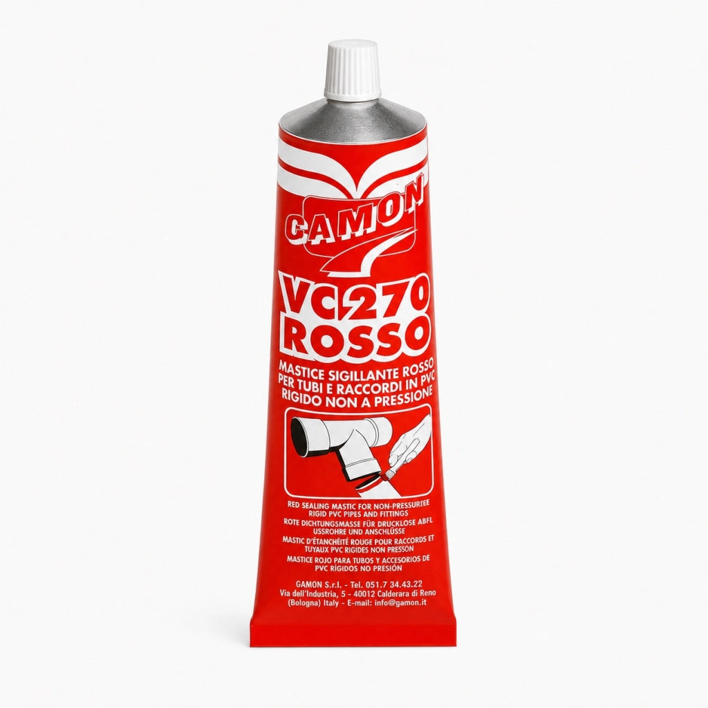 Adesivo sigillante rosso semidenso vc 270 tubi raccordi giunzioni pvc *** formato 250 g, confezione 1