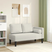 Chaise Longue con Cuscini Crema in Velluto 4007578
