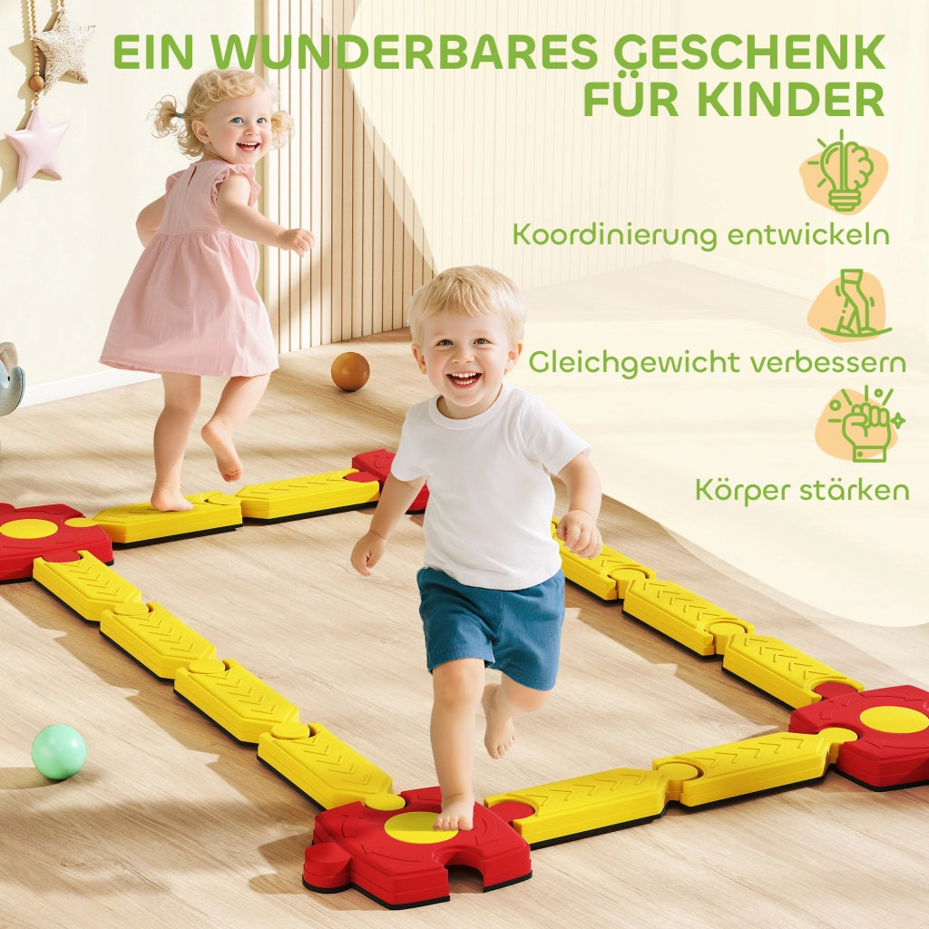 Set di travi sospese per bambini ¨C zephmum ¨C Giallo e rosso
